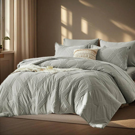 7-Piece Extra Soft Quilted Polyester Bedding Set - Sleep Galleria