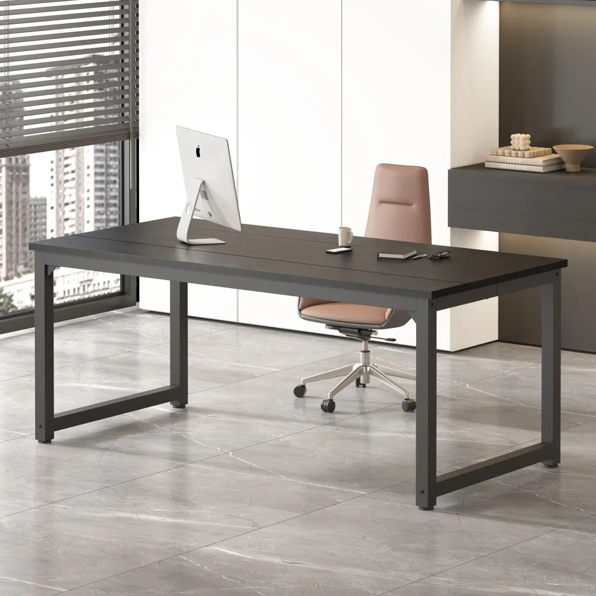 70-Inch Large Office Computer Desk With Storage - Omega Lifestyles
