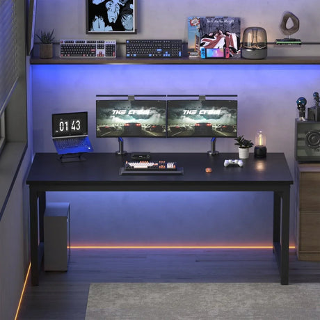 70-Inch Large Office Computer Desk With Storage - Omega Lifestyles