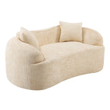 Beige Chenille Fabric Two-Seater Foam Spring Sofa - Omega Lifestyles