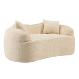 Beige Chenille Fabric Two-Seater Foam Spring Sofa - Omega Lifestyles