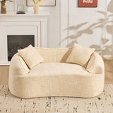 Beige Chenille Fabric Two-Seater Foam Spring Sofa - Omega Lifestyles