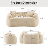 Beige Chenille Fabric Two-Seater Foam Spring Sofa - Omega Lifestyles