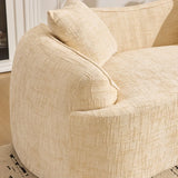 Beige Chenille Fabric Two-Seater Foam Spring Sofa - Omega Lifestyles