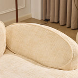 Beige Chenille Fabric Two-Seater Foam Spring Sofa - Omega Lifestyles