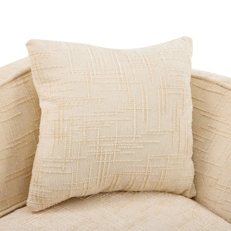 Beige Chenille Fabric Two-Seater Foam Spring Sofa - Omega Lifestyles