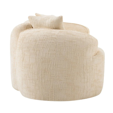 Beige Chenille Fabric Two-Seater Foam Spring Sofa - Omega Lifestyles