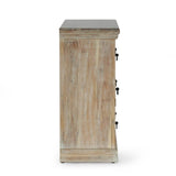 Boho Acacia Wood 3-Drawer Dresser Cabinet - Sleep Galleria