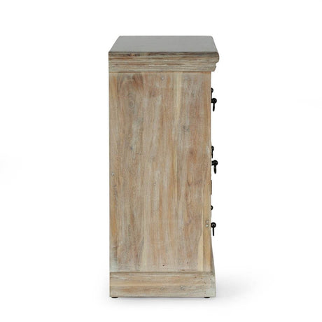 Boho Acacia Wood 3-Drawer Dresser Cabinet - Sleep Galleria