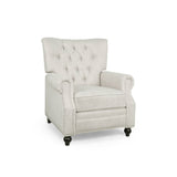 Contemporary Fabric Pushback Recliner With Nailhead Trim - Veluna - Omega Lifestyles