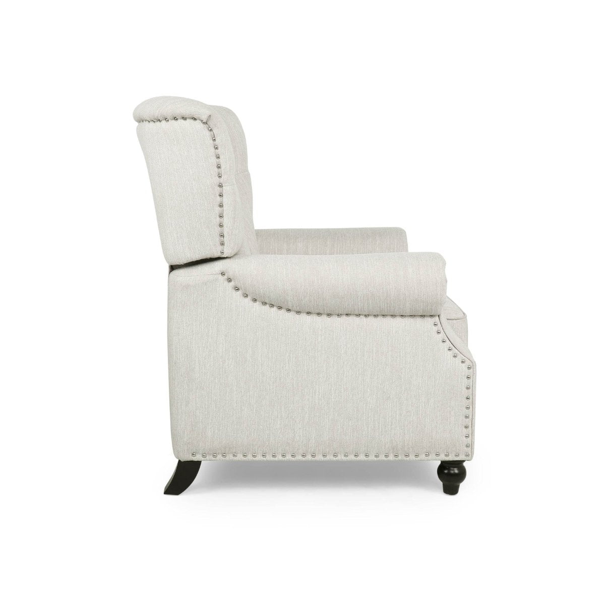 Contemporary Fabric Pushback Recliner With Nailhead Trim - Veluna - Omega Lifestyles