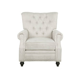 Contemporary Fabric Pushback Recliner With Nailhead Trim - Veluna - Omega Lifestyles