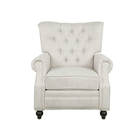 Contemporary Fabric Pushback Recliner With Nailhead Trim - Veluna - Omega Lifestyles