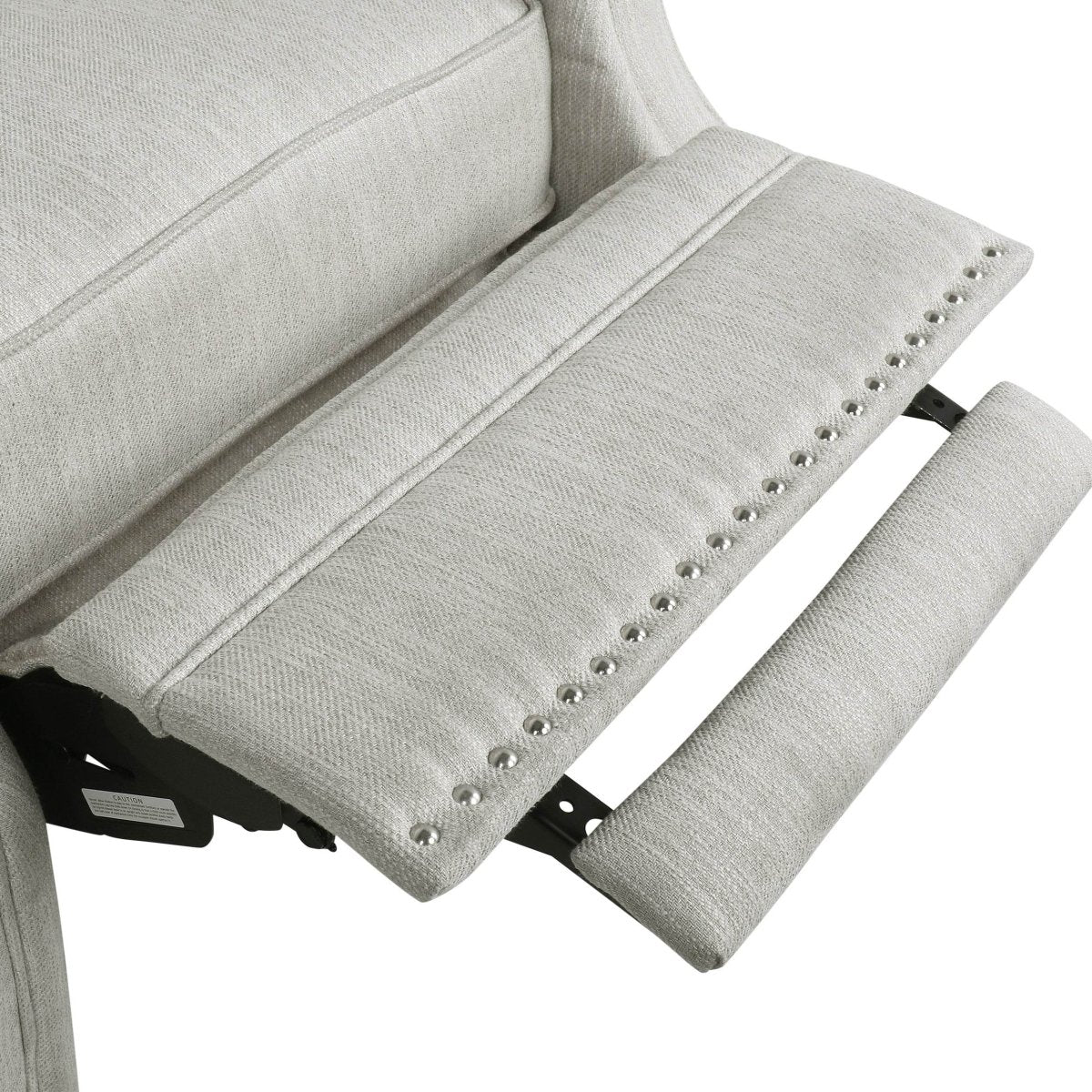 Contemporary Fabric Pushback Recliner With Nailhead Trim - Veluna - Omega Lifestyles