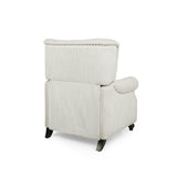 Contemporary Fabric Pushback Recliner With Nailhead Trim - Veluna - Omega Lifestyles