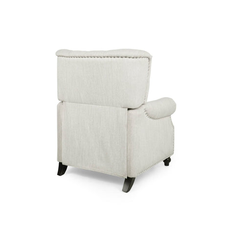 Contemporary Fabric Pushback Recliner With Nailhead Trim - Veluna - Omega Lifestyles