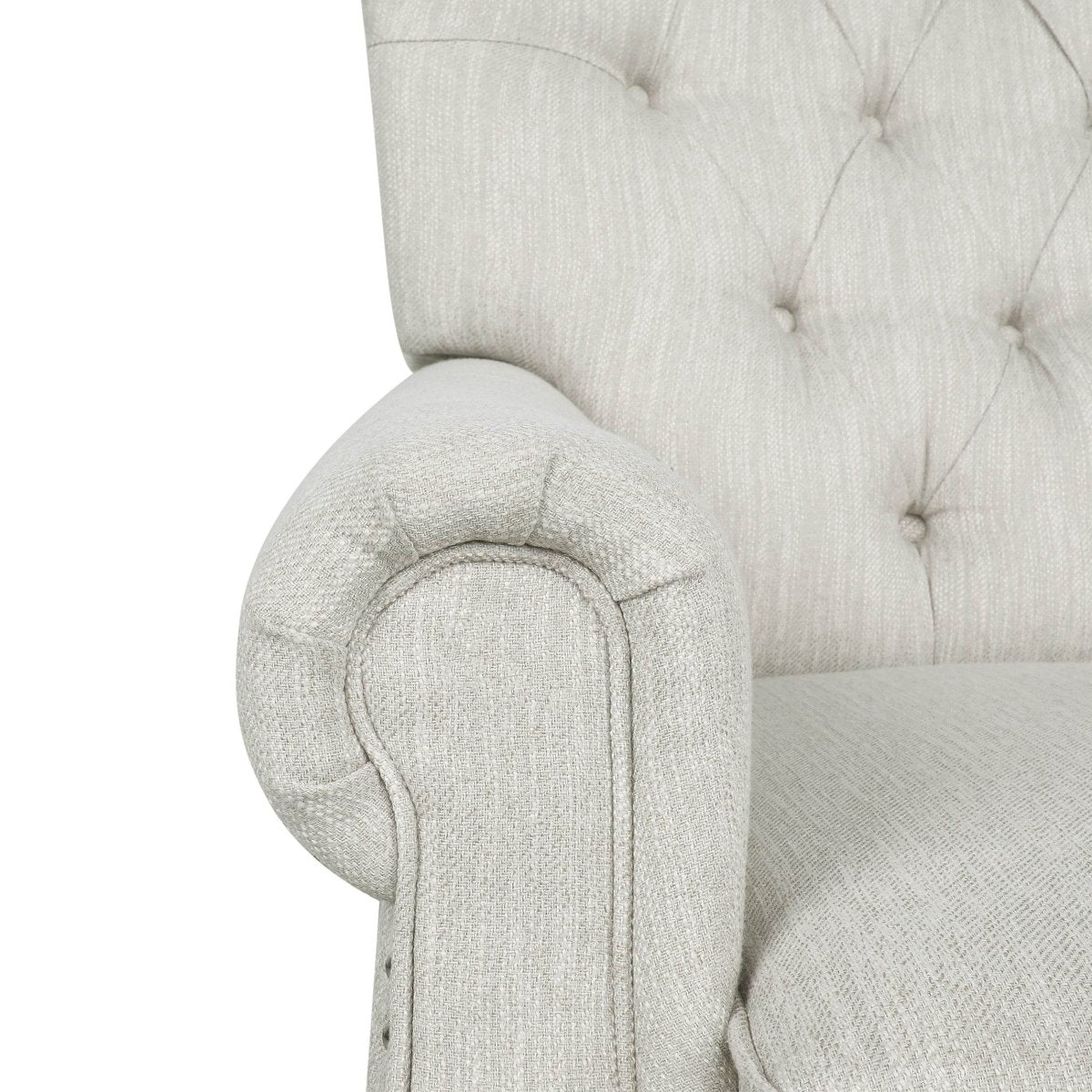 Contemporary Fabric Pushback Recliner With Nailhead Trim - Veluna - Omega Lifestyles