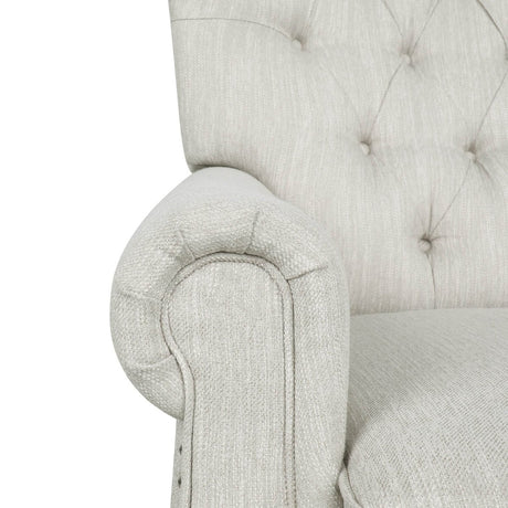 Contemporary Fabric Pushback Recliner With Nailhead Trim - Veluna - Omega Lifestyles