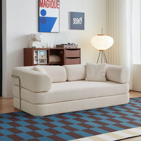 Convertible Corduroy Foam Floor Couch Sleeper Bed - Omega Lifestyles