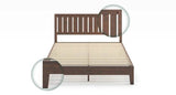 Deluxe Wood Platform Bed Frame with Headboard and Slat Support - Omega Lifestyles