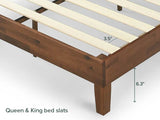 Deluxe Wood Platform Bed Frame with Headboard and Slat Support - Omega Lifestyles
