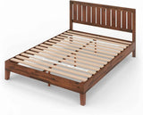 Deluxe Wood Platform Bed Frame with Headboard and Slat Support - Omega Lifestyles