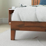 Deluxe Wood Platform Bed Frame with Headboard and Slat Support - Omega Lifestyles