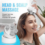 Electric Rechargeable Scalp Massager With 4 Kneading Heads - Sleep Galleria