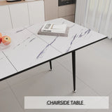 Expandable MDF Dining Table And PU Cushioned Chair Set - Omega Lifestyles