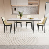 Expandable MDF Dining Table And PU Cushioned Chair Set - Omega Lifestyles