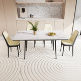 Expandable MDF Dining Table And PU Cushioned Chair Set - Omega Lifestyles