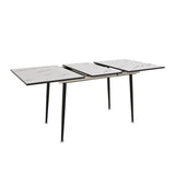 Expandable MDF Dining Table And PU Cushioned Chair Set - Omega Lifestyles