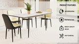 Expandable MDF Dining Table And PU Cushioned Chair Set - Omega Lifestyles