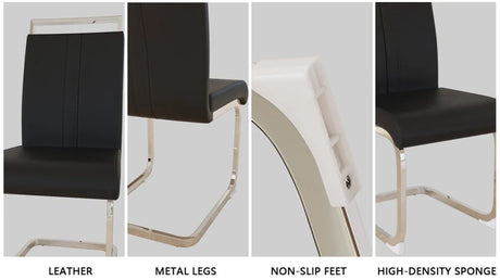 Expandable Modern MDF Dining Table Set With 6 Cushioned Chairs - Omega Lifestyles