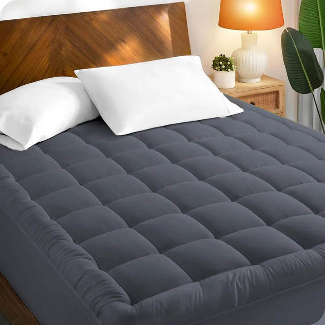 Extra Thick Polyester Mattress Topper With Elastic Pocket - Omega Lifestyles