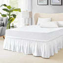 Fade-Resistant Microfiber Polyester Bed Skirt With Elastic - Omega Lifestyles