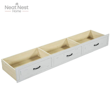 Farmhouse Wooden Panel Poster Bed Frame With Storage Drawers - Omega Lifestyles