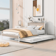 Full Metal Platform Bed Frame With Trundle USB Ports - Sleep Galleria