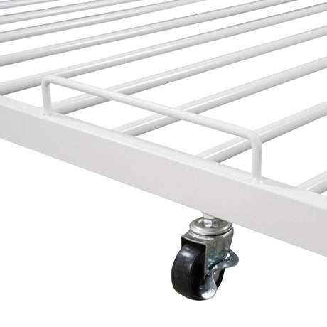 Full Metal Platform Bed Frame With Trundle USB Ports - Sleep Galleria