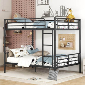 Full Over Full Iron Contemporary Metal Bunk Bed - Omega Lifestyles