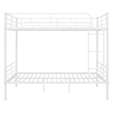 Full Over Full Iron Frame White Metal Bunk Bed - Sleep Galleria
