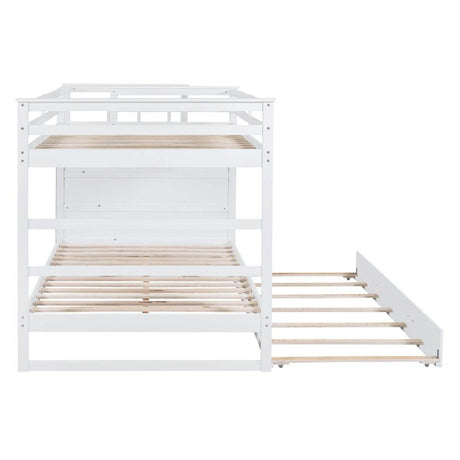 Full Over Full Solid Wood Bunk Bed With Trundle - Sleep Galleria