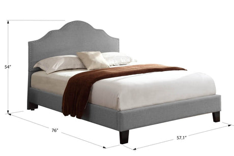 Full Solid Wood Foam Upholstered Bed Frame - Veluna - Omega Lifestyles