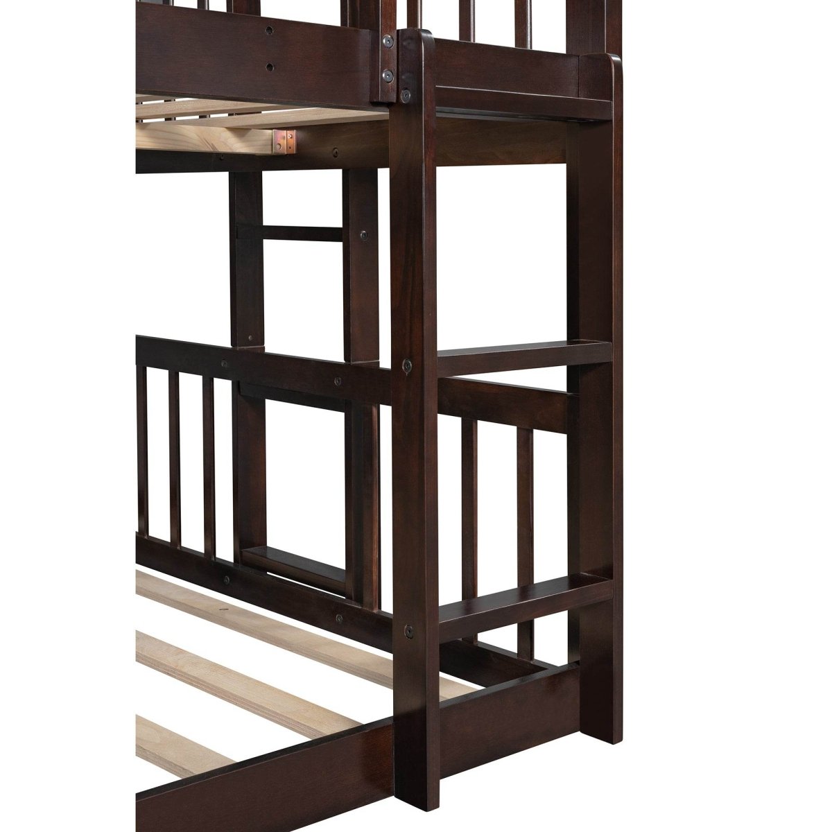 Full Triple Bed Solid Wood Built - In Ladder Slide - Veluna - Omega Lifestyles