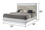 Glam Modern 5-Piece Queen Wood Bedroom Set With LED Lighting - Omega Lifestyles