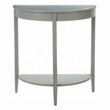 Gray Half Moon Synthetic Wood Console Table - Omega Lifestyles