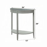 Gray Half Moon Synthetic Wood Console Table - Omega Lifestyles
