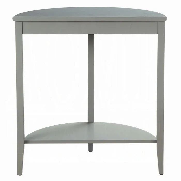 Gray Half Moon Synthetic Wood Console Table - Omega Lifestyles