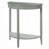 Gray Half Moon Synthetic Wood Console Table - Omega Lifestyles