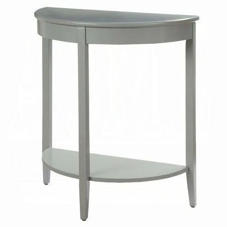 Gray Half Moon Synthetic Wood Console Table - Omega Lifestyles